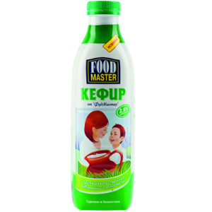 FOOD MASTER Кефир 2,5% бутылка 900 г